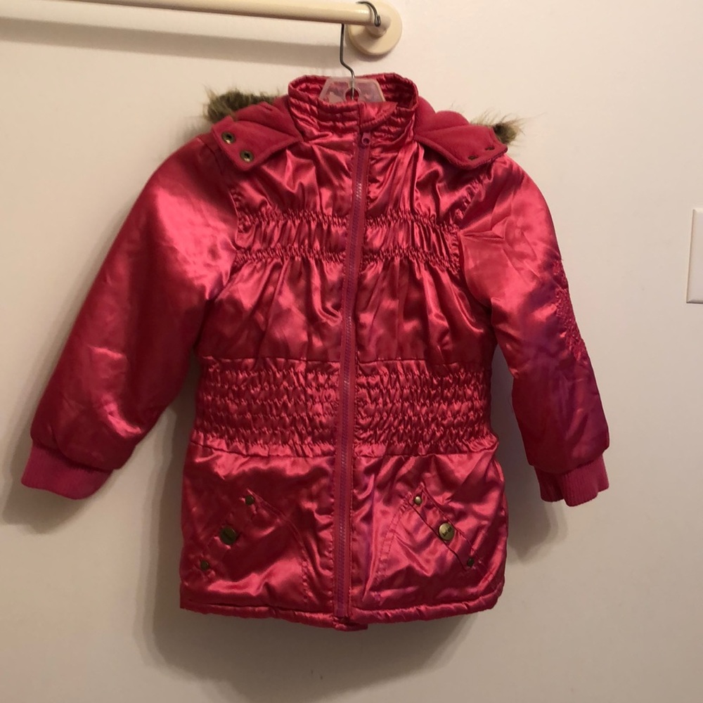 Bongo Girls pink hooded winter jacket size 5/6